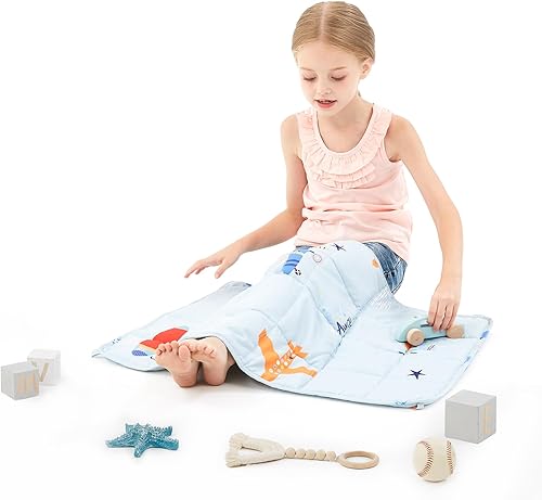 Miniatura 32 de HOSUKKO Manta con peso, manta pesada gris de 3 libras, manta transpirable (36 x 48 pulgadas, 3 libras)