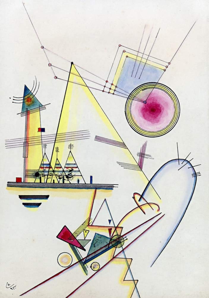 Period Prints White Delicate Soul- 1925 By Wassily Kandinsky, 12X8"(A4) Poster Print