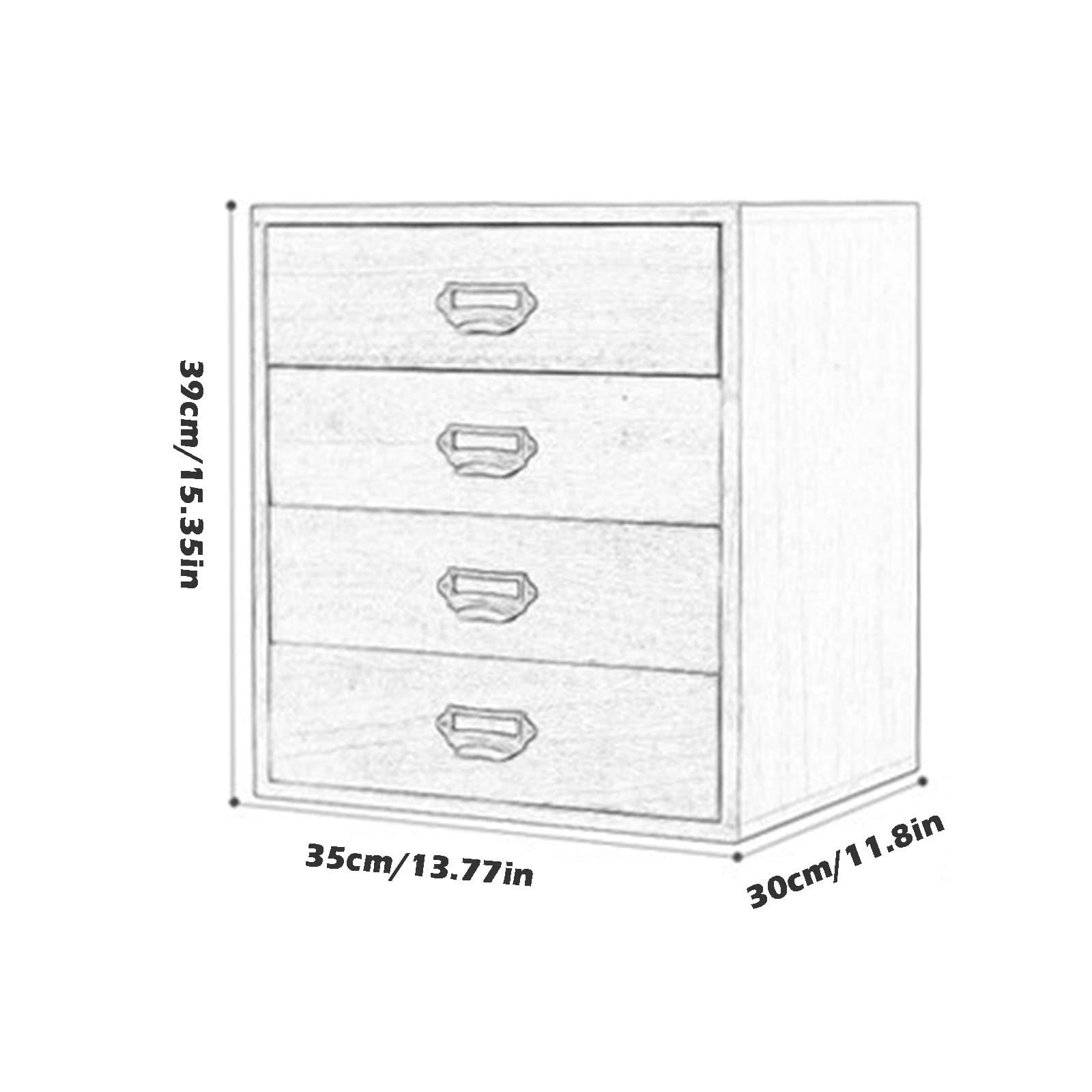 Archivador De Escritorio - Caja De Almacenamiento De Madera Maciza - Organizador De Escritorio, Caja De Almacenamiento con Cajones De Madera Maciza, Organizador