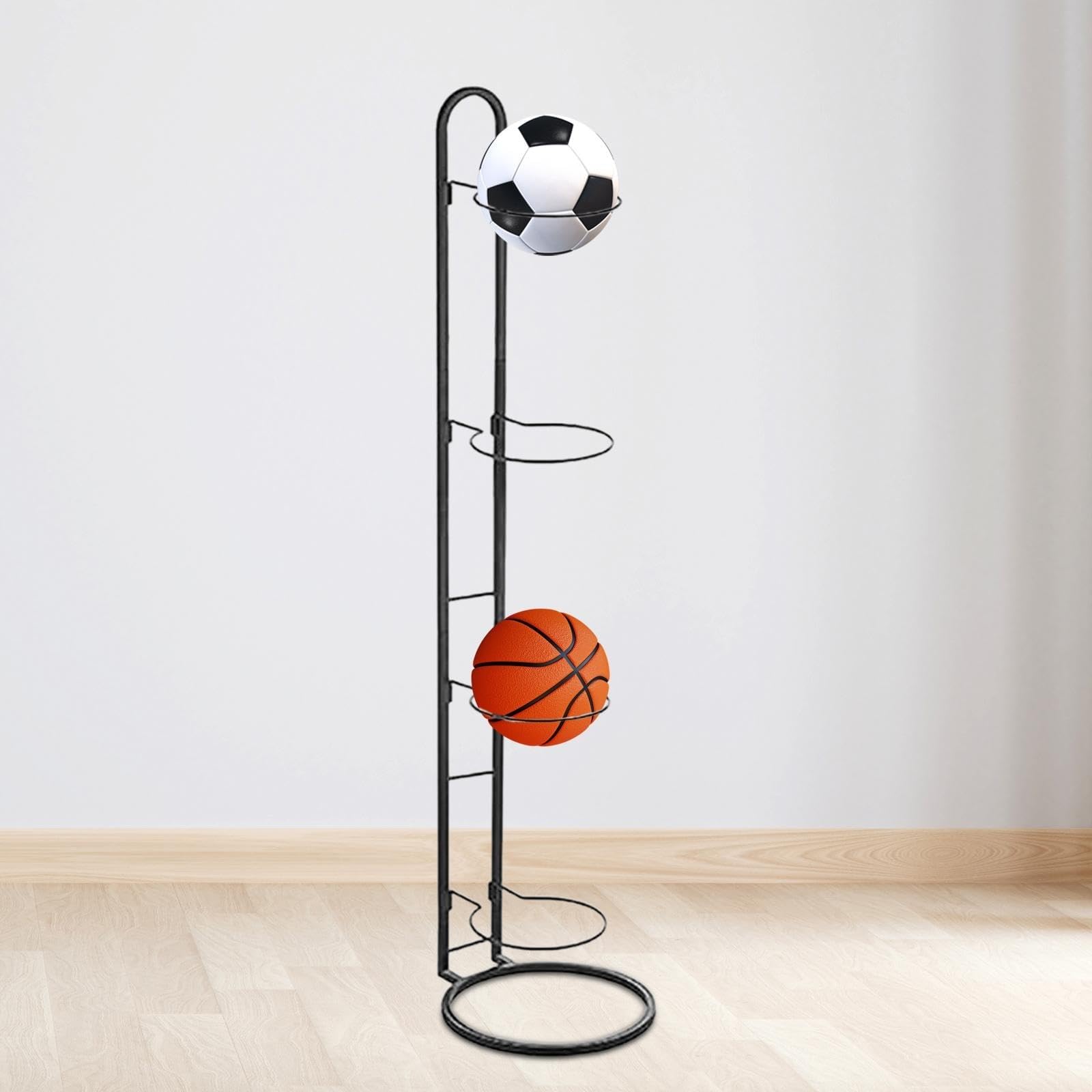 Abnehmbarer, Mehrschichtiger Basketballhalter,Vertikaler Ballturm, Volleyballständer,Basketball-Aufbewahrungsregal,Fußball-Ausstellungsständer, Basketball-Organizer-Regal For Garagen, Stadien, Schulen