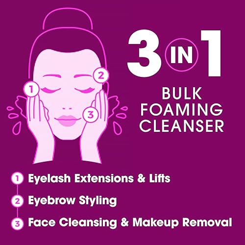 Miniatura 6 de Champú de pestañas a granel para extensiones profesionales de pestañas  1 galón con 50 tarjetas de cuidado posterior de extensiones de pestañas