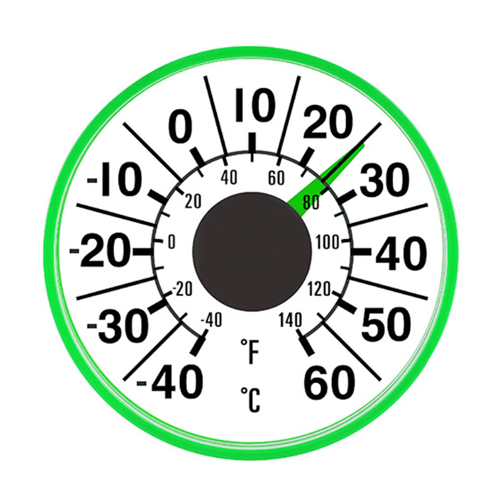 Indoor Outdoor Temperature Gauge with Double Scale Display Strong ABS Construction Easy Installation for Greenhouses Use Window Thermograph