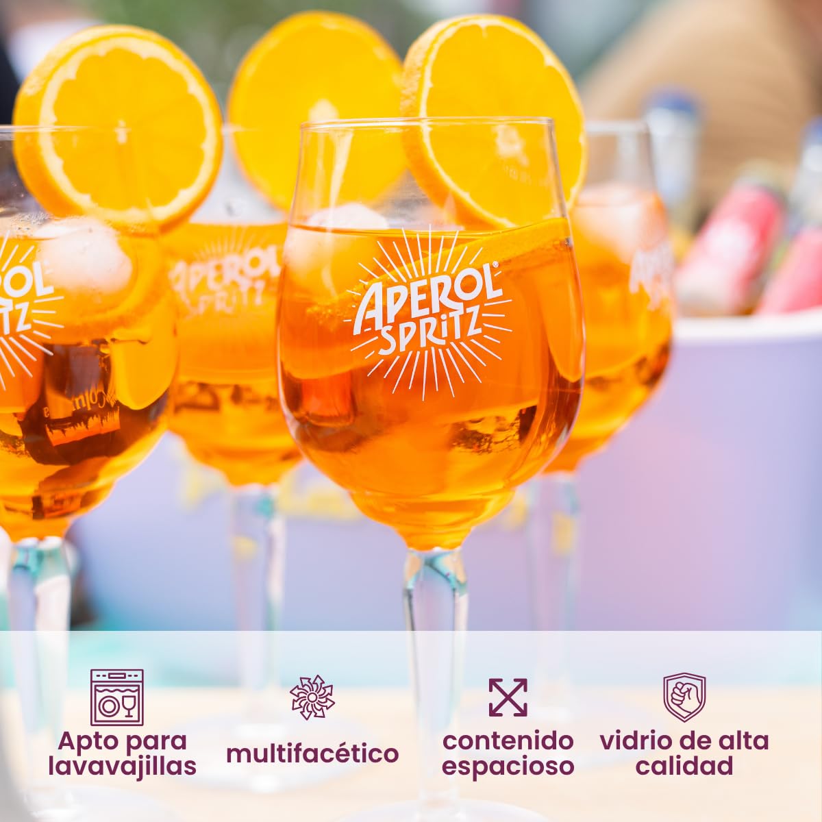 Aperol Spritz - Vasos (450 ml, 6 unidades)