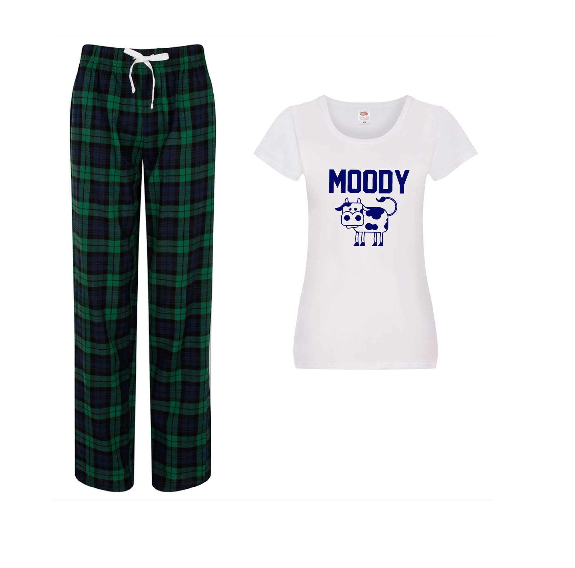 60 Second Makeover Limited Moody Cow Dinosaur Pyjama Set Size - M Green