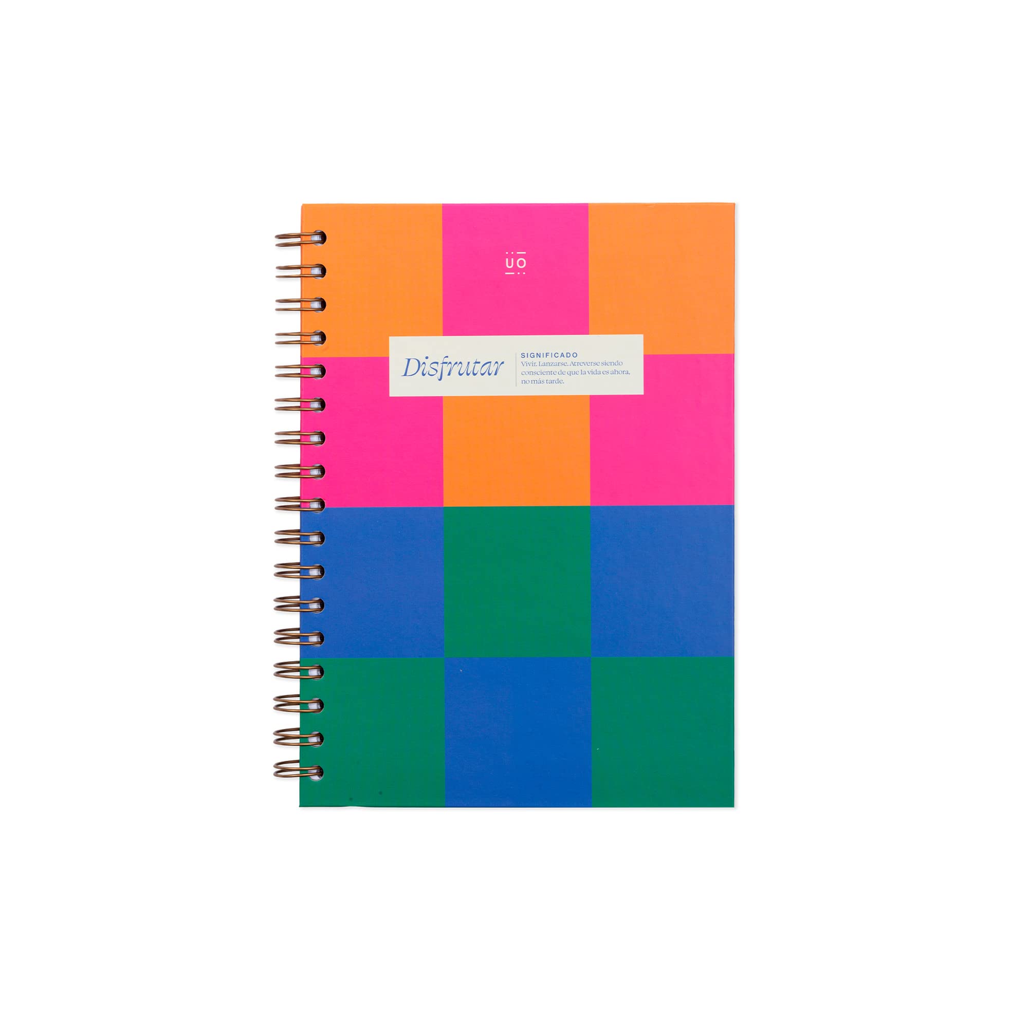 UO A5 Notebook, Enjoy, Hardcover, 200 Pages, Spiral (15 x 22 cm)