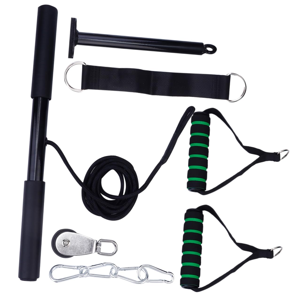 TOYANDONA Juego de Poleas para Gimnasio Casero 11 Piezas, Accesorios de Combinación de Pesos, Sistema de Cable para Ejercicios de Fitness, Portátil y Silencioso, Equipo DIY