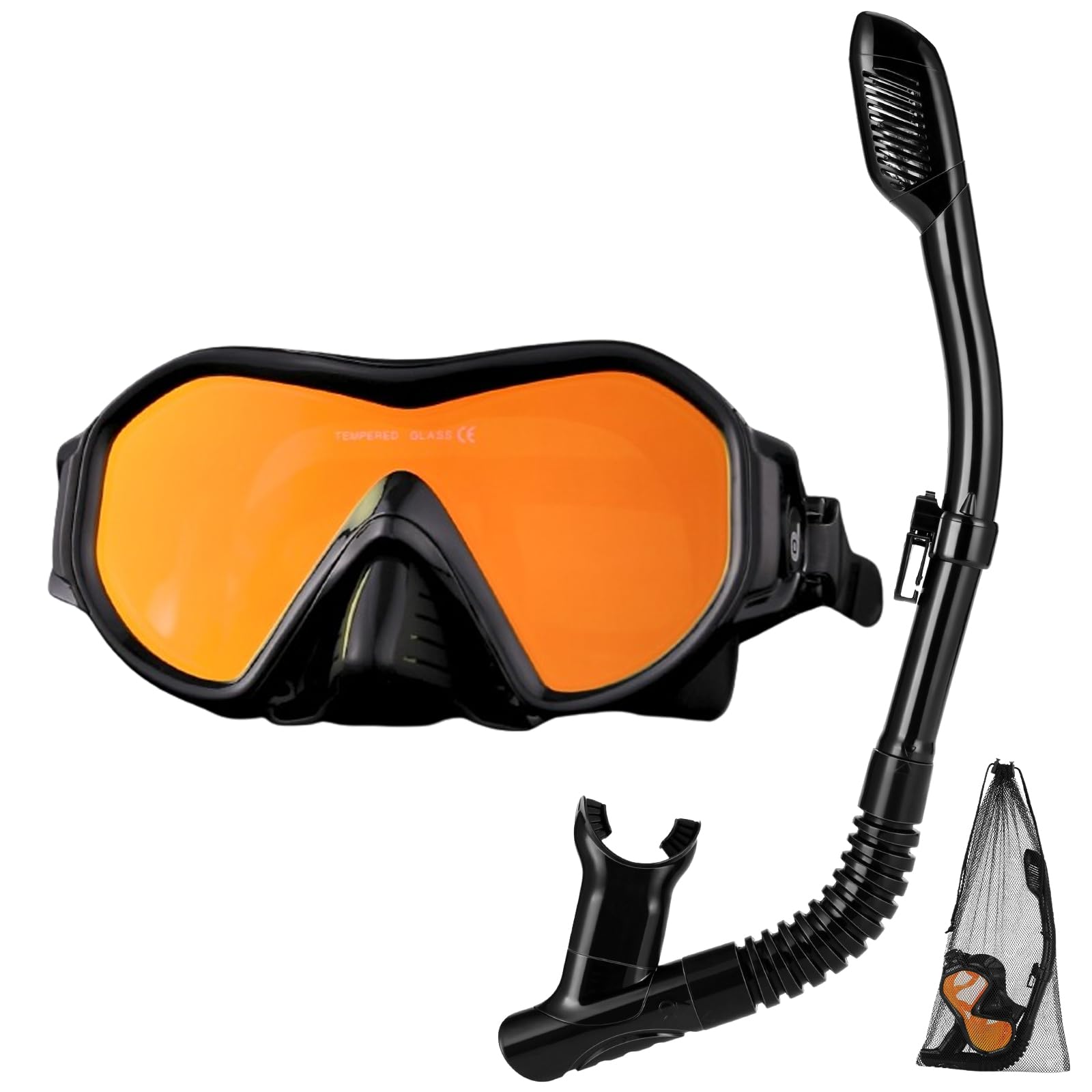 Masque De Plongée Panoramique Avec Tuba - Silicone, Vision 180°, Anti-buée - Pour Snorkeling, Natation, Plage