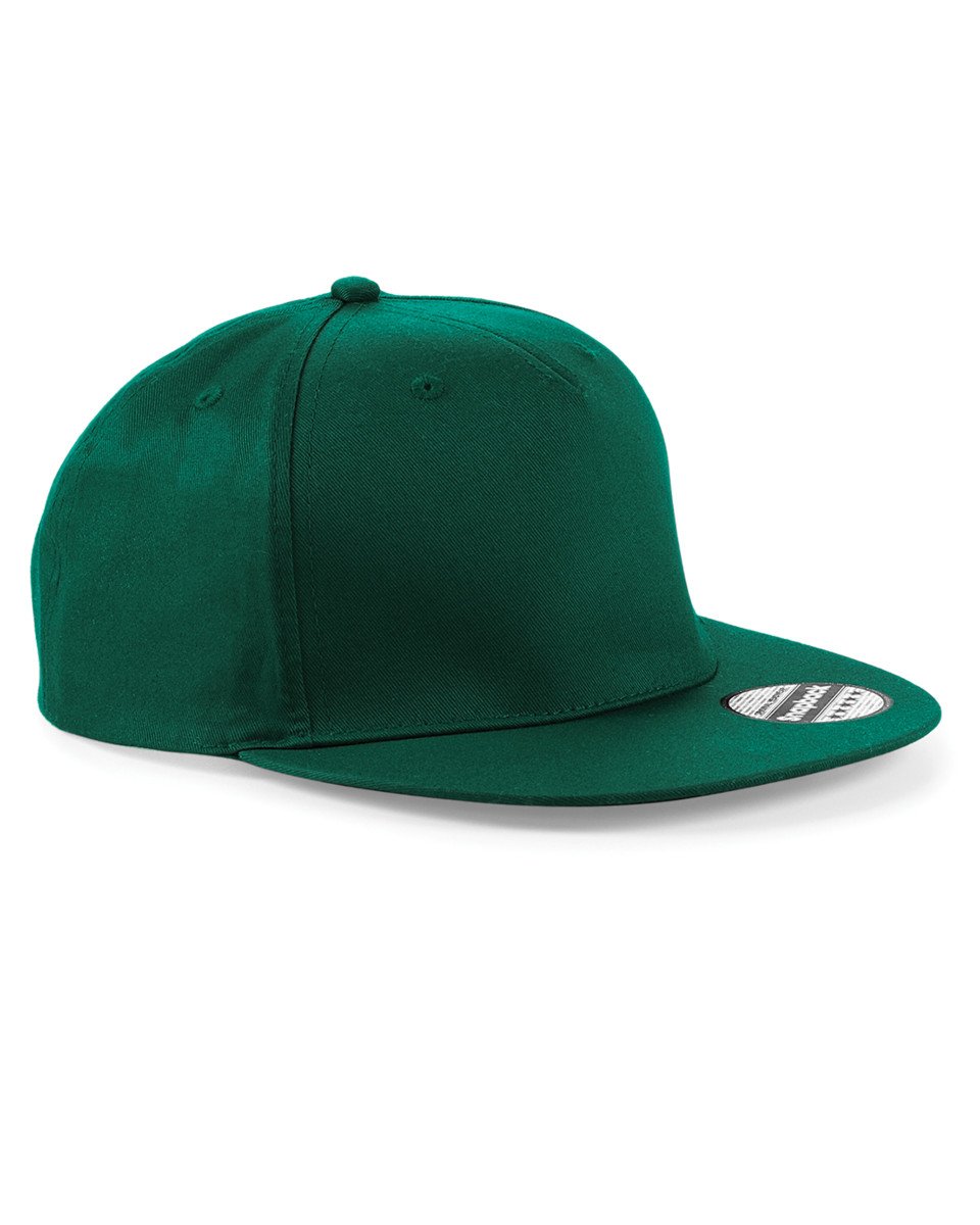 Beechfield Snapback Rapper Cap Colour=Bottle Green Size=O/S