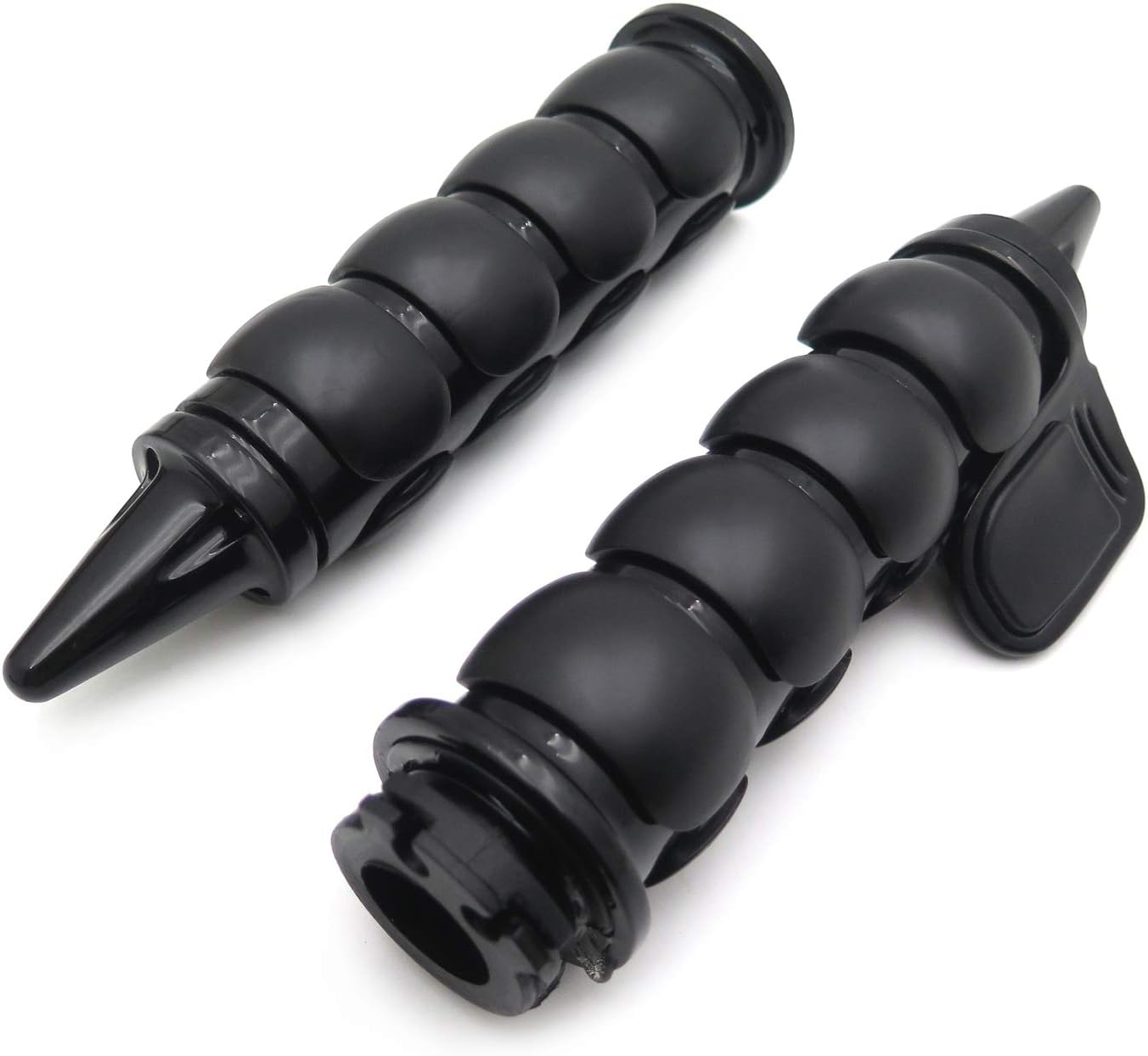 HTTMT- Black Handlebar Hand Grips 25mm Throttle Boss Compatible with Touring Sportster XL883 XL1200 [P/N: TRHB114-L-25-BK] : Sports & Outdoors