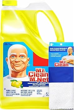 Mr. Clean Multi-Surfaces Summer Citrus Liquid Cleaner, 176 Fl Oz | with Easy Clean Cleaning Cloth