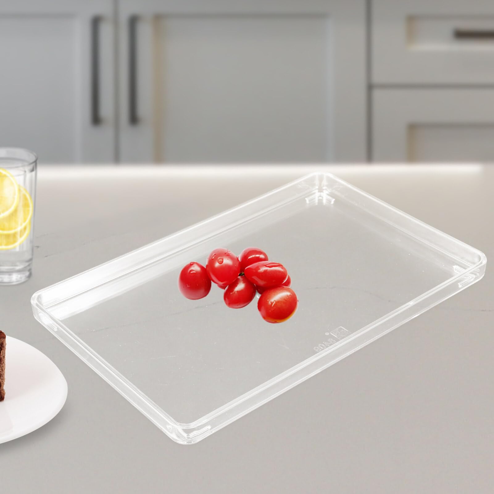 LotFancy Porte-serviettes en acrylique transparent pour salle de bain, cuisine, buffet moderne, rectangulaire