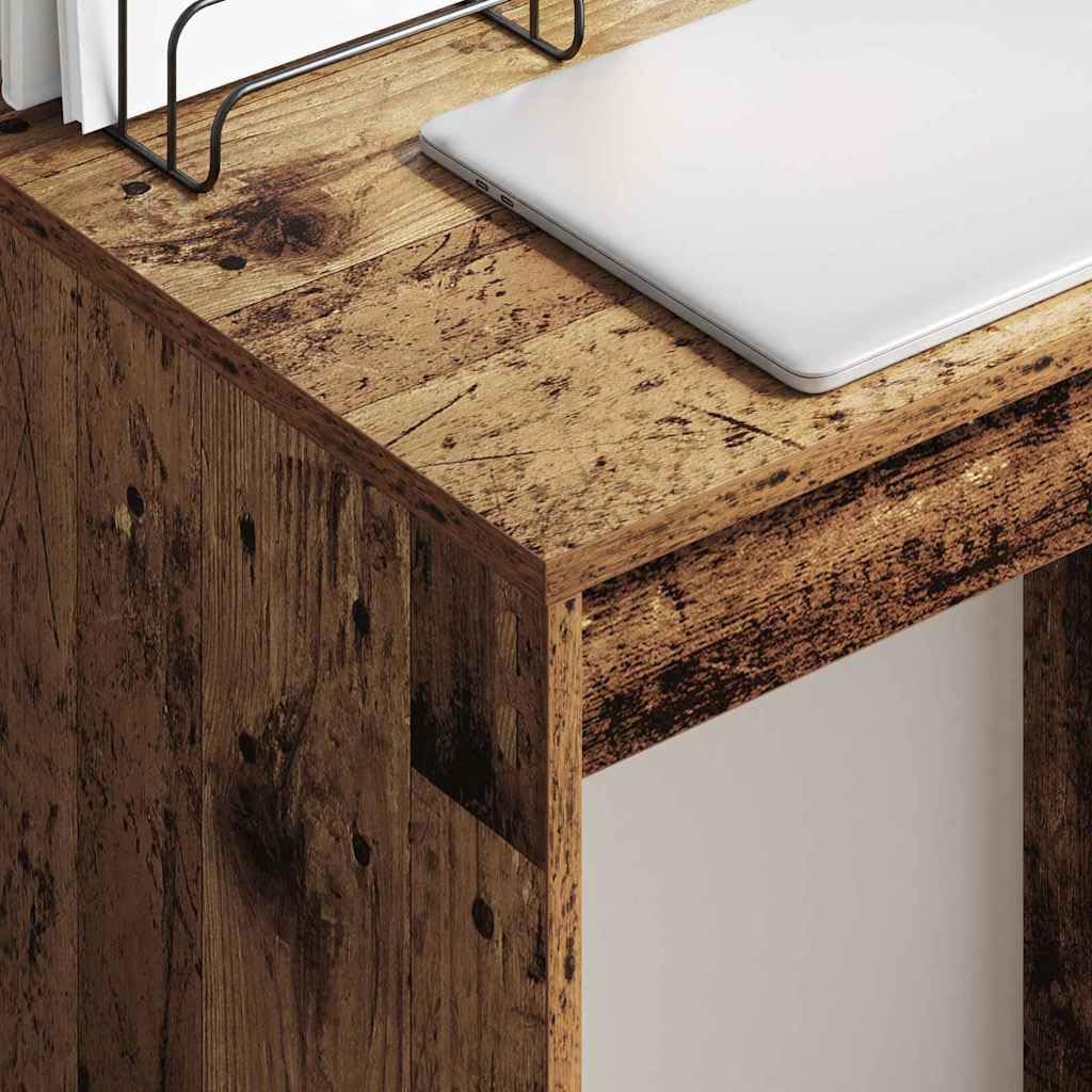 Scrivania in legno anticato, 60 x 40 x 76 cm, struttura in legno, postazione di lavoro compatta, per ufficio, casa, studio, laptop, computer, gaming, con superficie di lavoro efficiente e