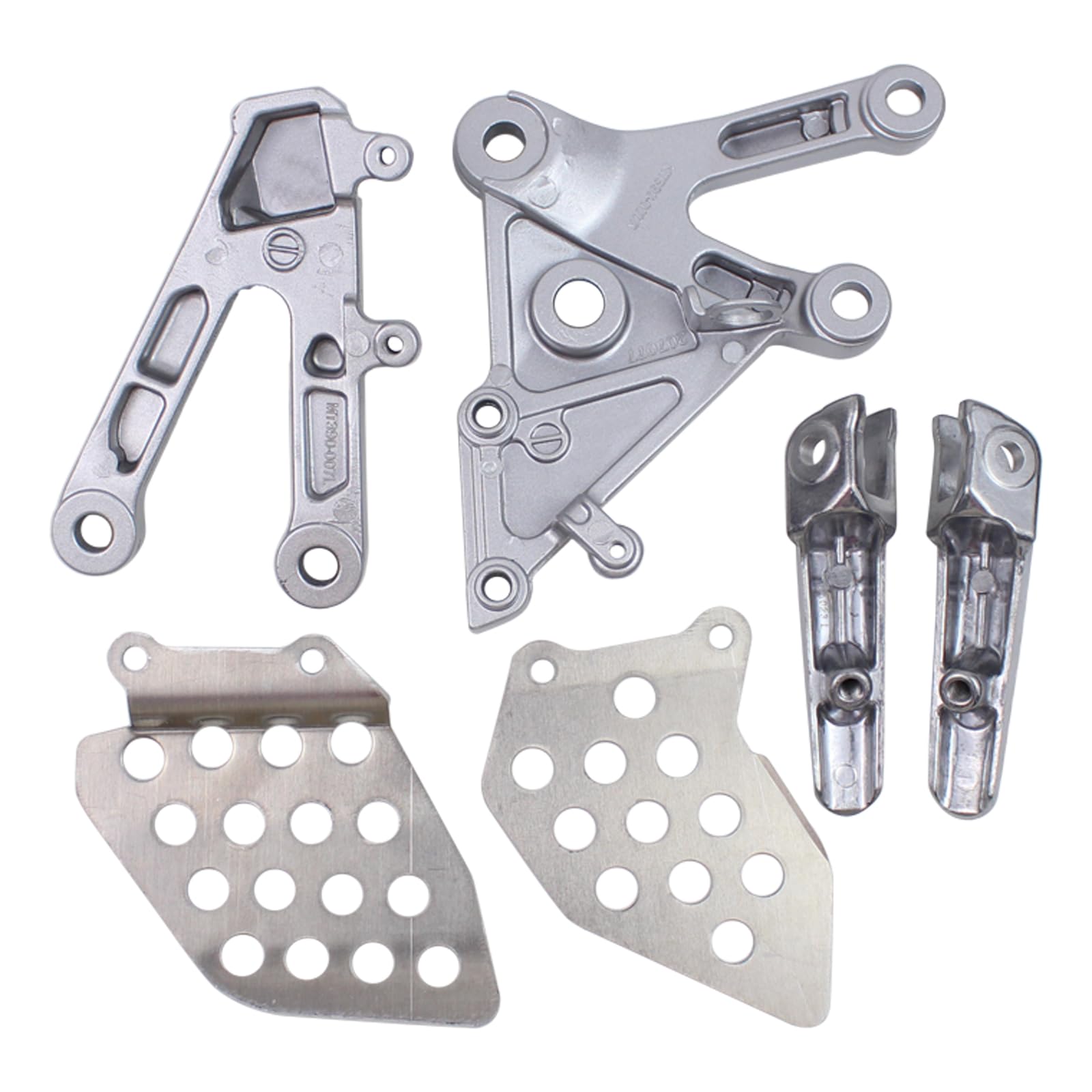 Fußrastenanlage Vorne Fußraste Halter Motorrad Fußstütze Pedal Stifte vordere Fußrasten Fussrasten Fußpedale Vorderpedal silber links und rechts für Honda CBR 600 RR PC37 CBR600RR CBR 600RR 2003-2006