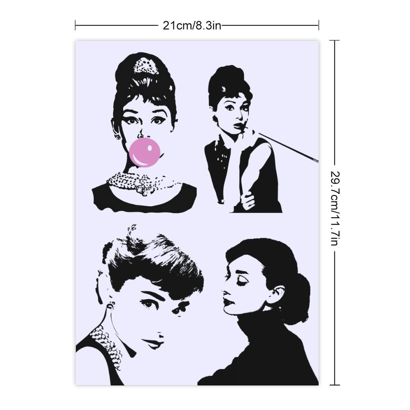 Amazon.co.jp: 防水ステッカーセット オードリー・ヘップバーン Audrey