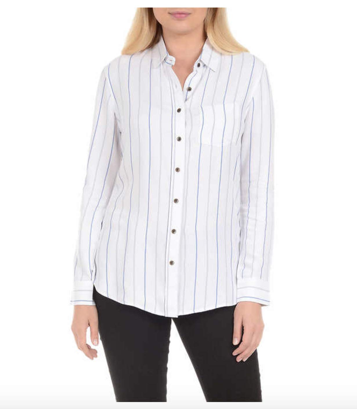 Jachs GirlfriendLadies' Button Down (XX-Large, Blue/White)