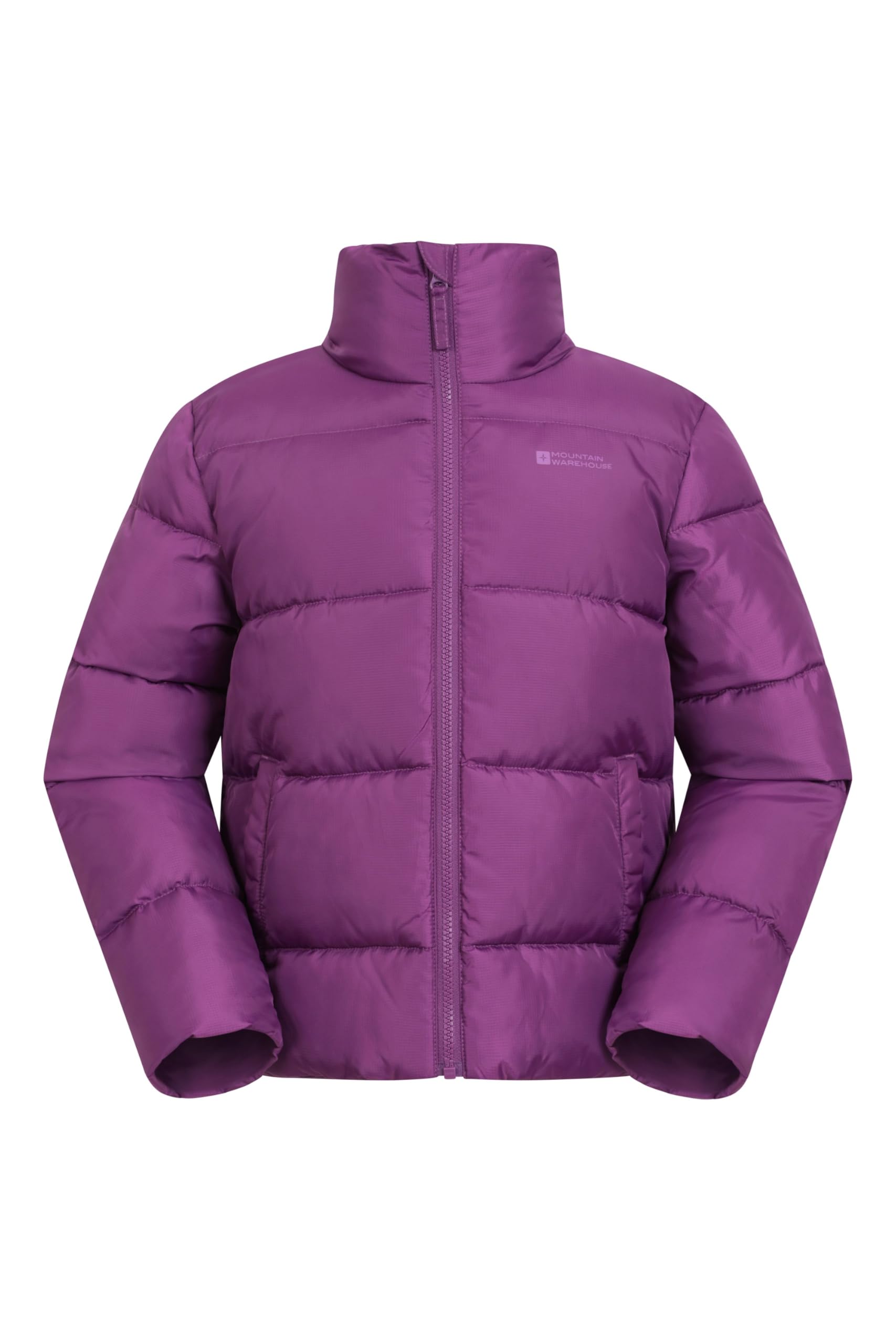Mountain Warehouse Boys Purple Lottie Kids Water Resistant Padded Jacket - Warm Jacket In Rip Stop Fabric, & Girls Coat - Autumn Winter Outdoors, Travelling & Hiking Kids Size 7-8 Years