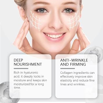 Bio-Collagen Real Deep Face Mask,Skaind Collagen Mask Overnight, Skinskaind C/ollagen M/ask- Hydrating Deep Face M/asks, Hydrating Overnight (1BOX)