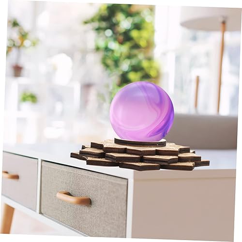Miniatura 2 de Soporte de bola de cristal de madera creativo Base elegante para exhibición de mesa Soporte decorativo para adornos de oficina en casa Diseño de