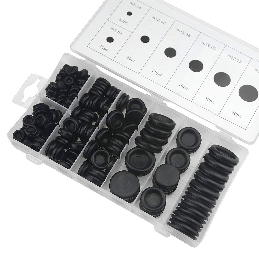 Kit 170 Passacavi In Gomma Auto - Tappi Passacavo Per Parafiamma - BCSMMCAR
