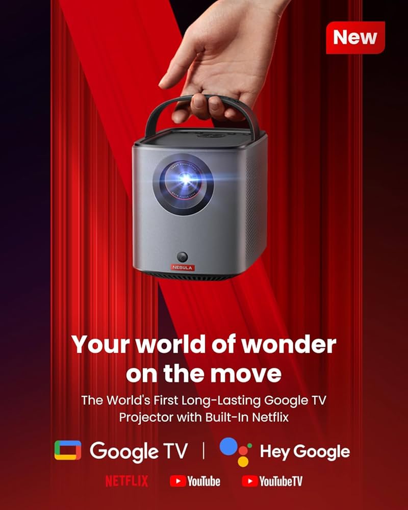 Amazon.com: NEBULA Mars 3 Air GTV Projector - Netflix Officially