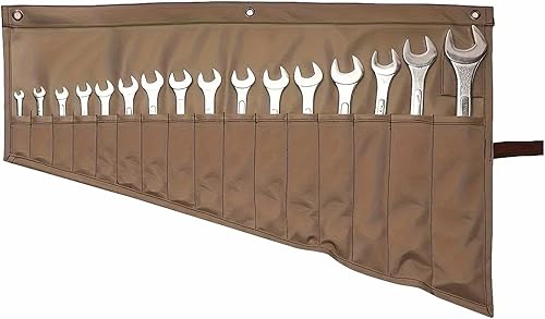 Organizador de bolsas de herramientas enrollables, 16 bolsillos, llave de lona portátil, bolsa enrollable para destornillador, alicates, bolsa de