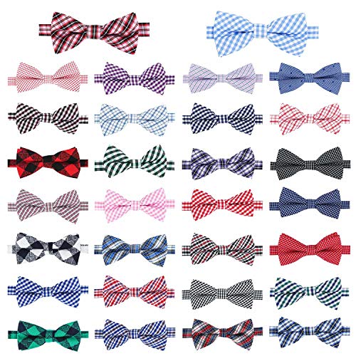 Bowties for Dogs, 30 PCS Segarty Dog Bow Ties with Adjustable Collar, Grooming Bows Ties, Bulk Puppy Bow Ties for Small Medium Girl Boy Dogs Cats Christmas Neck Tie Valentine Holiday Dog Ties