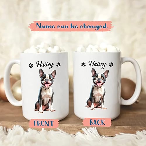 Miniatura 39 de Taza de café negra personalizada con nombre Chow Chow Chow de 11 onzas, taza de café blanca personalizada para perros Chow Chow, regalos para Chow