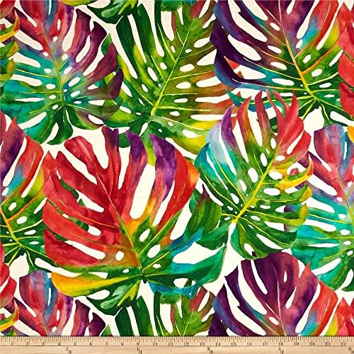 Hamilton Fabric 0546415 Hamilton Mauritius TropicsBasketweave Fabric by The Yard, Tropics