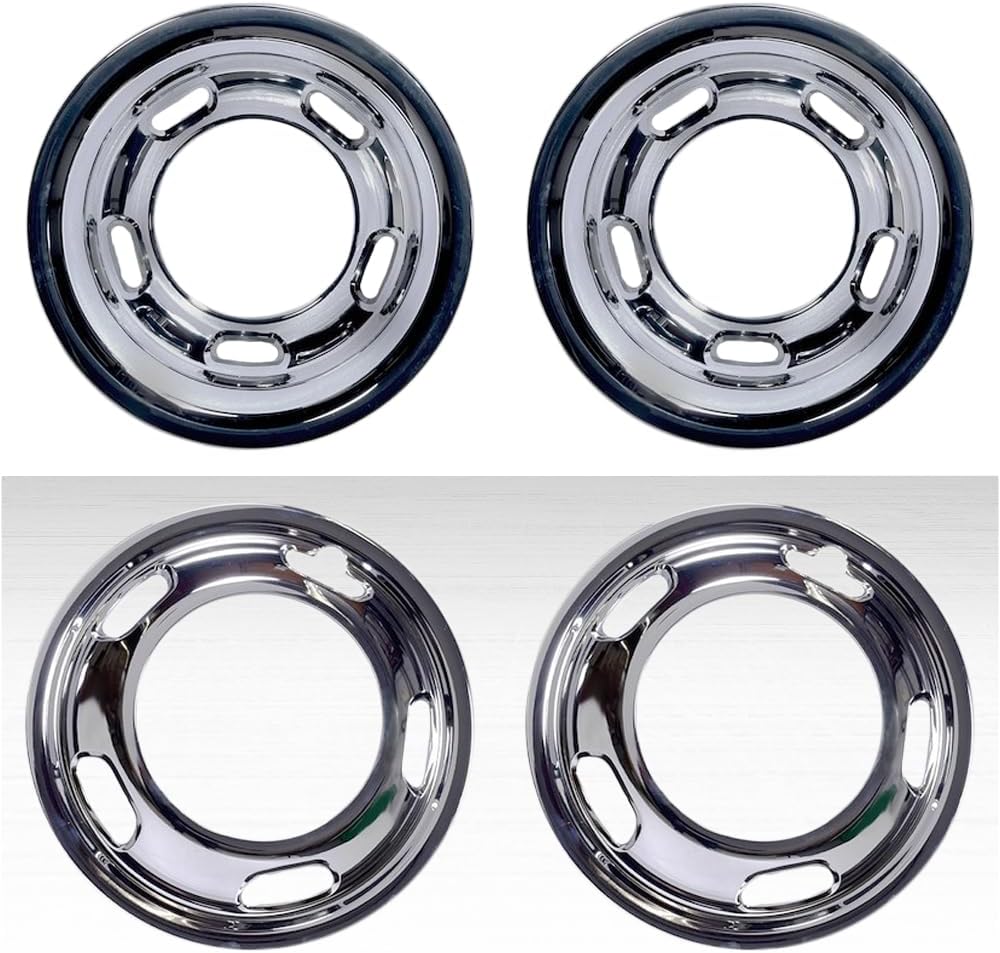 Set of 4 17" Push-On Wheel Simulators for RAM 3500 Tradesman 2019-2025 - Chrome