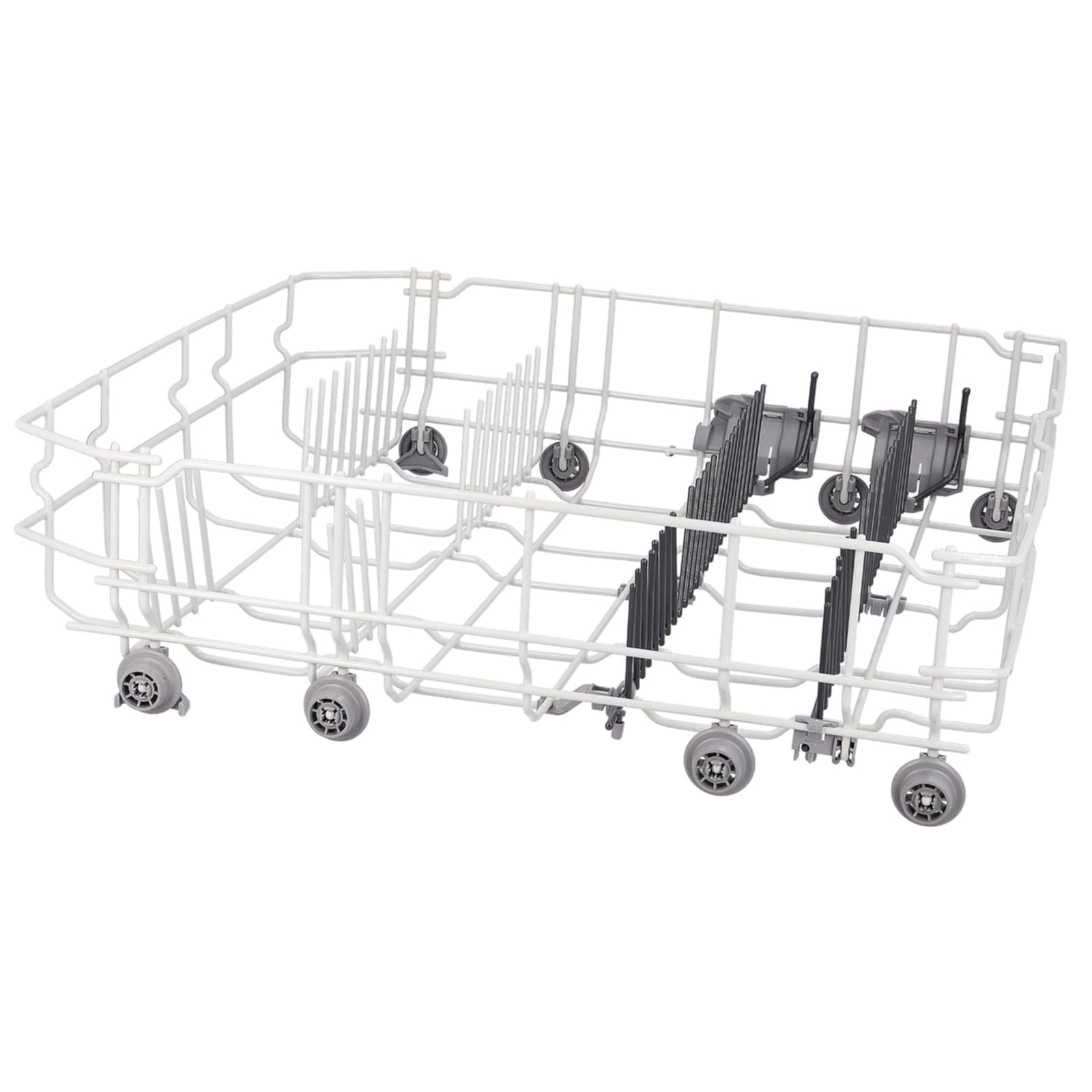 LPPP Geschirrkorb unten kompatibel mit Bosch Siemens 775102 Geschirrspüler | Unterkorb für Neff Constructa Balay, 00775102 ersetzt 00686540, 525 x 515 x 140 mm, 8 Rollen, 2 Einsätze, für Spülmaschine