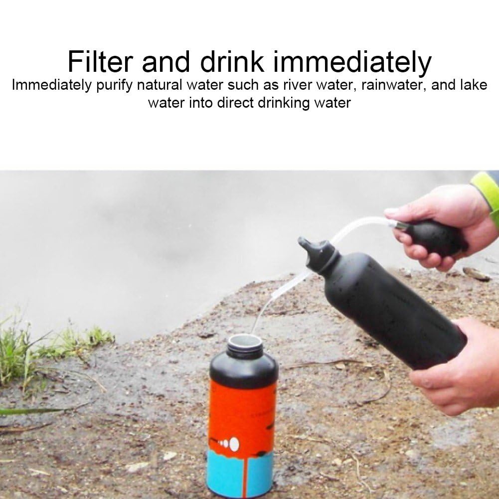 Botella De Filtro De Agua, Unidad De Purificación De Agua Portátil, Purificador De Agua, Equipo De Filtración De Supervivencia para Viajes, Senderismo, Camping, Caminata, Viaje