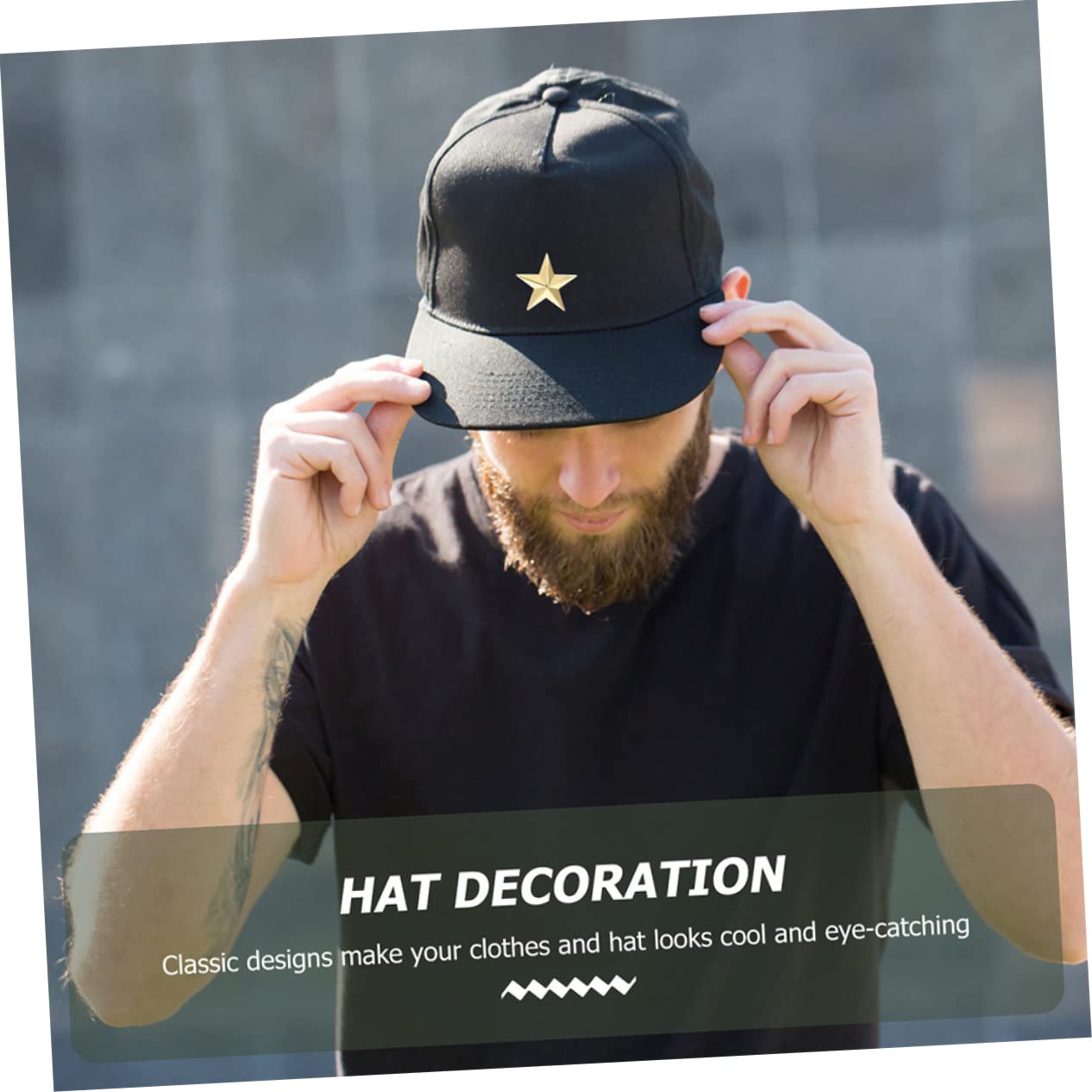 BESPORTBLE Pentagramm Anstecker Bestickter Stern Punkt Anstecker Patriotische Dekoration Hochzeit Für Sternbrosche Gedenknadel Patriotisches Anstecker Fünf Partys Legierung Golden