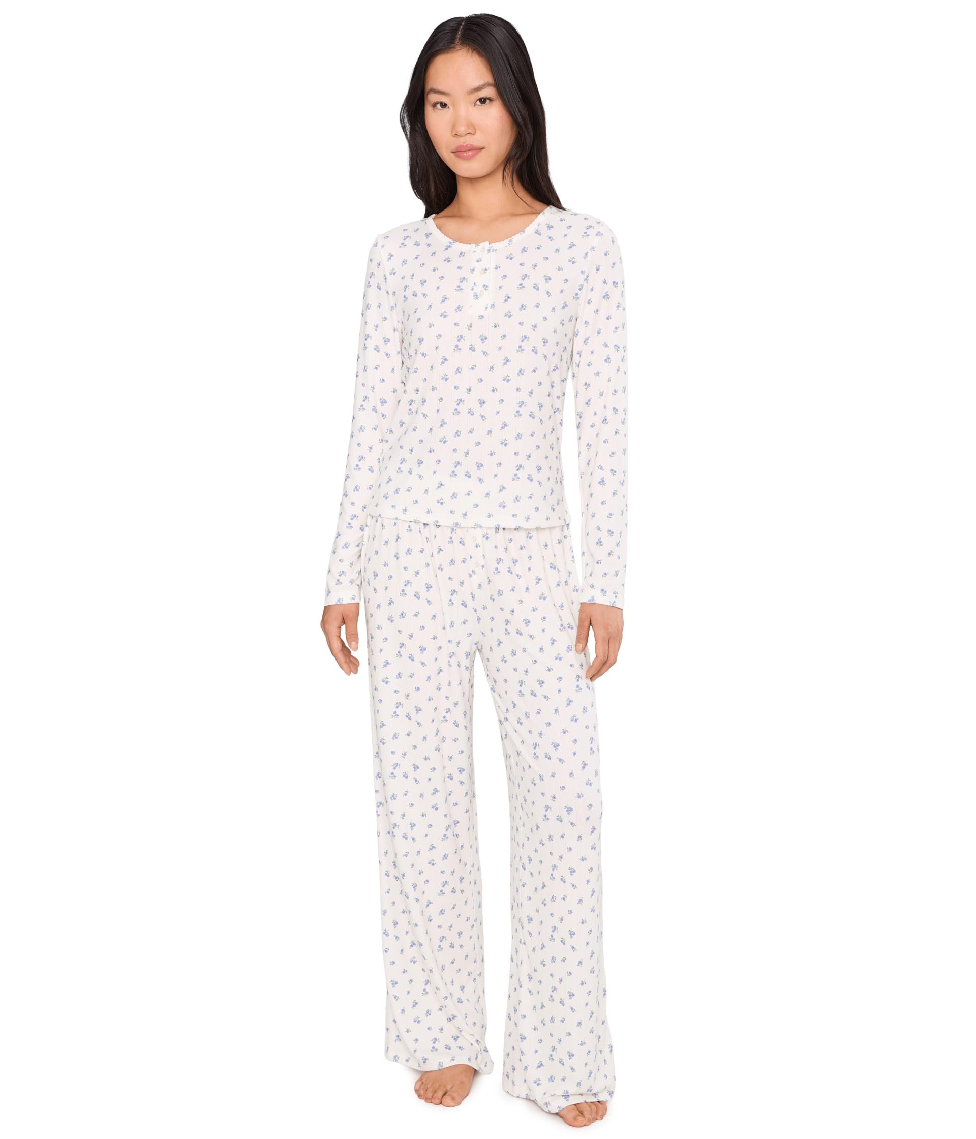 Women's Blissful Long Henley Set-image-27