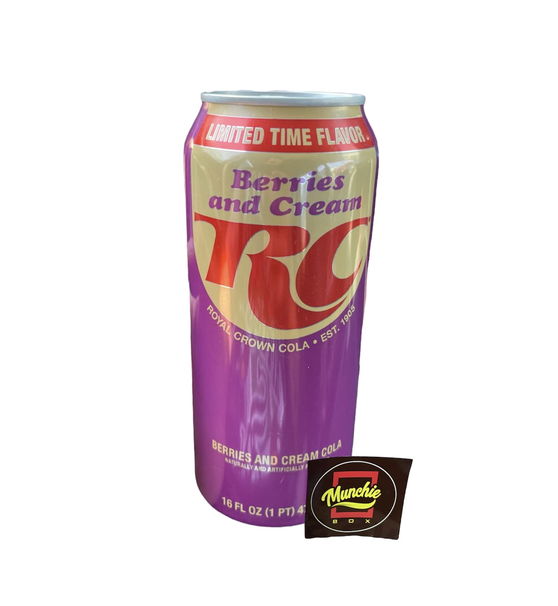Berries and Cream RC Cola - Munchie Box Stash - LT Flavor ((1) 16 Fl Oz Can)