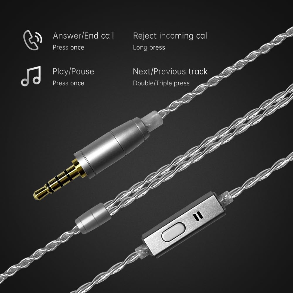 EZ EAR ND DD3 Hifi douszne monitory, podwójne dynamiczne sterowniki, słuchawki douszne IEM, 4 style dźwięku, regulowane za pomocą 2-pinowego odłączanego kabla projektowego dla gitarzysty, gitarzysty