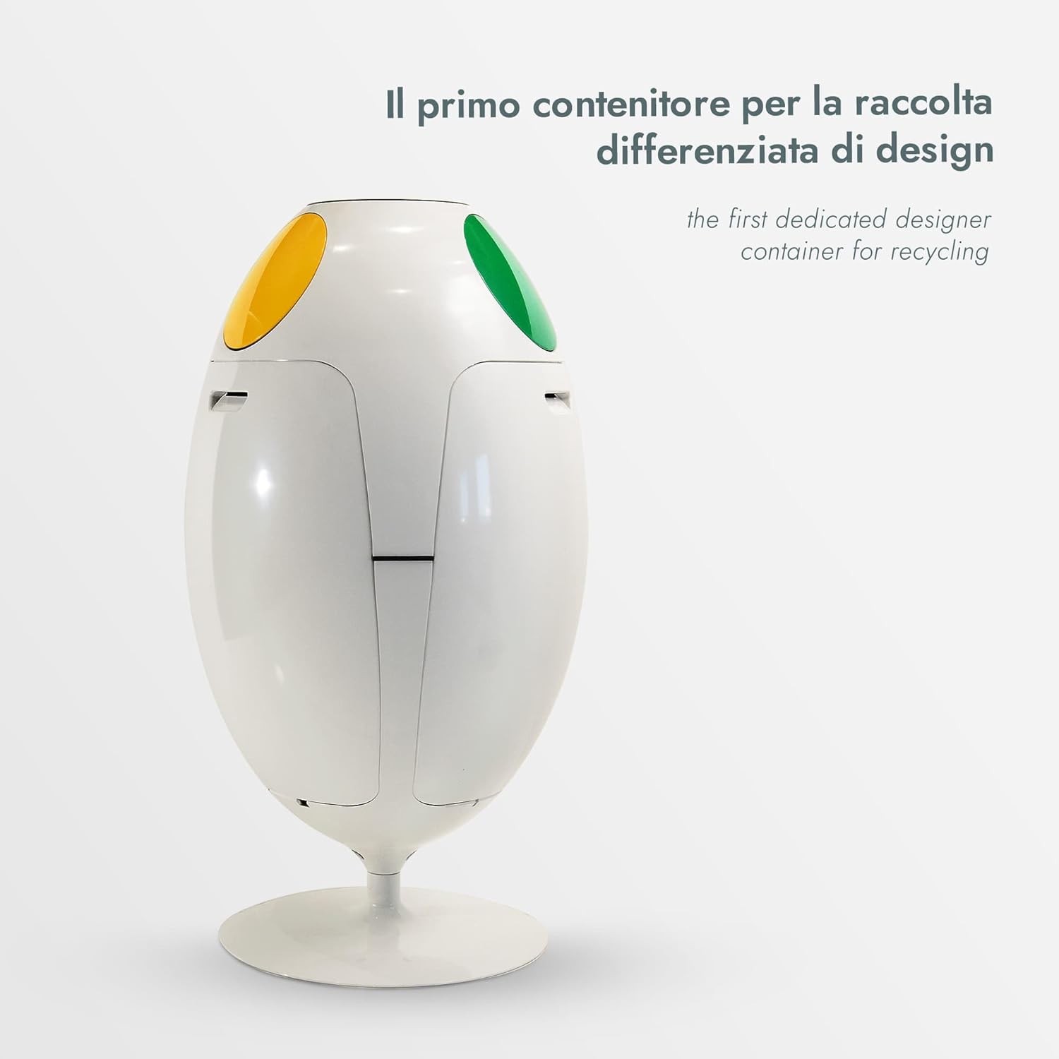 SoldiDesign Recycling Bin, ABS, White Friend, One Size