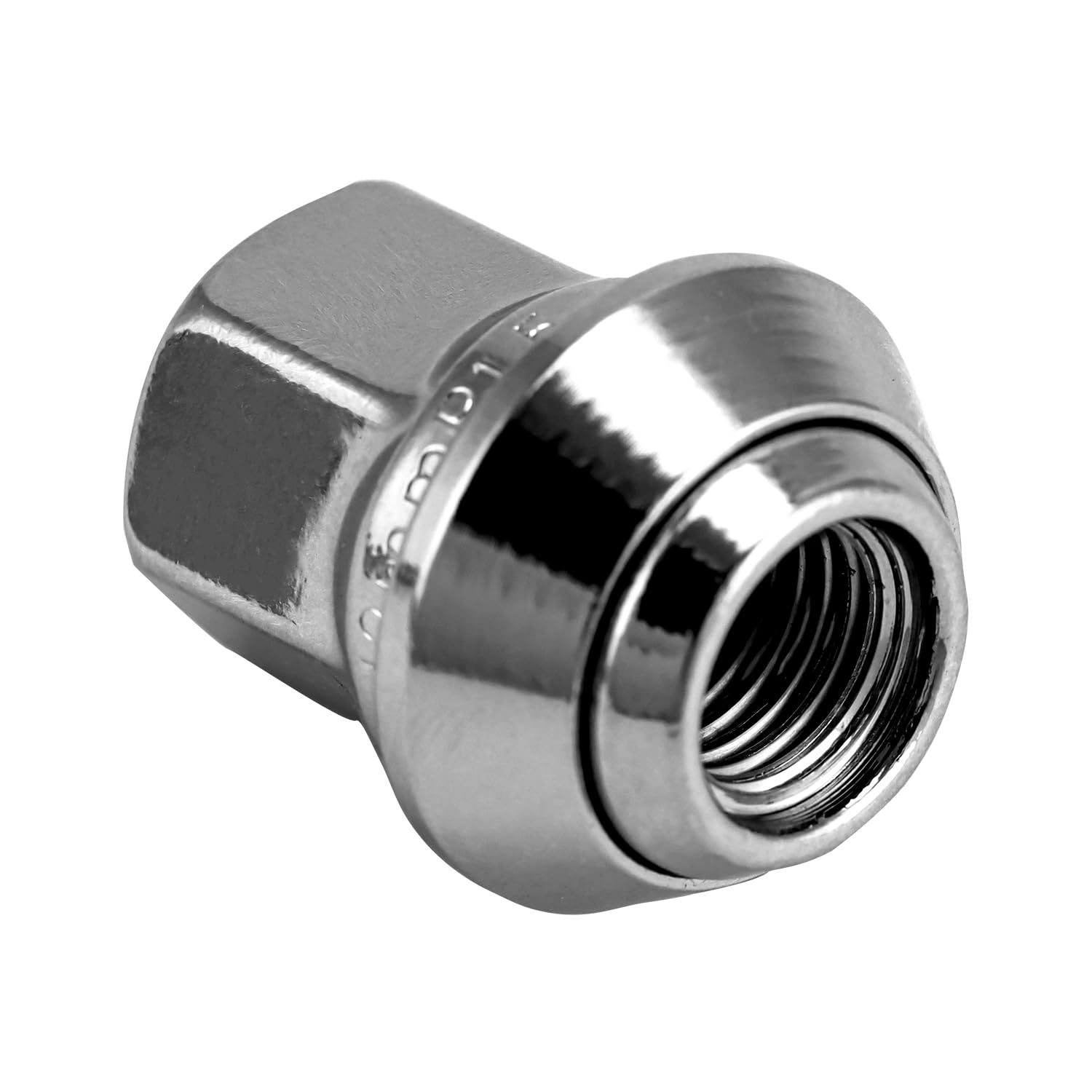 QWORK® 20 sztuk chromowanych nakrętek do kół M12 x 1,5 x 34, nakrętki do kół 28 mm, kompatybilne z większością modeli Ford i Volvo