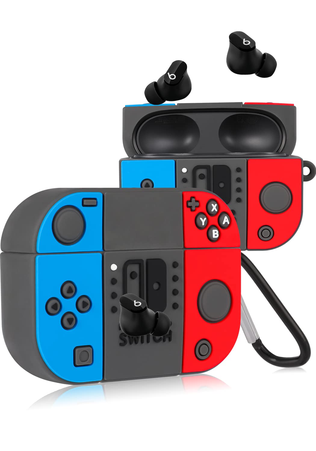 Jowhep Case for Beats Studio Buds Fashion 3D Design Stylish Silicone Cover Trendy Kawaii Funny Cool Fun Unique Wireless Powerbeats Cases for Beats Earbuds Headphones for Girls Boys Teen Switch