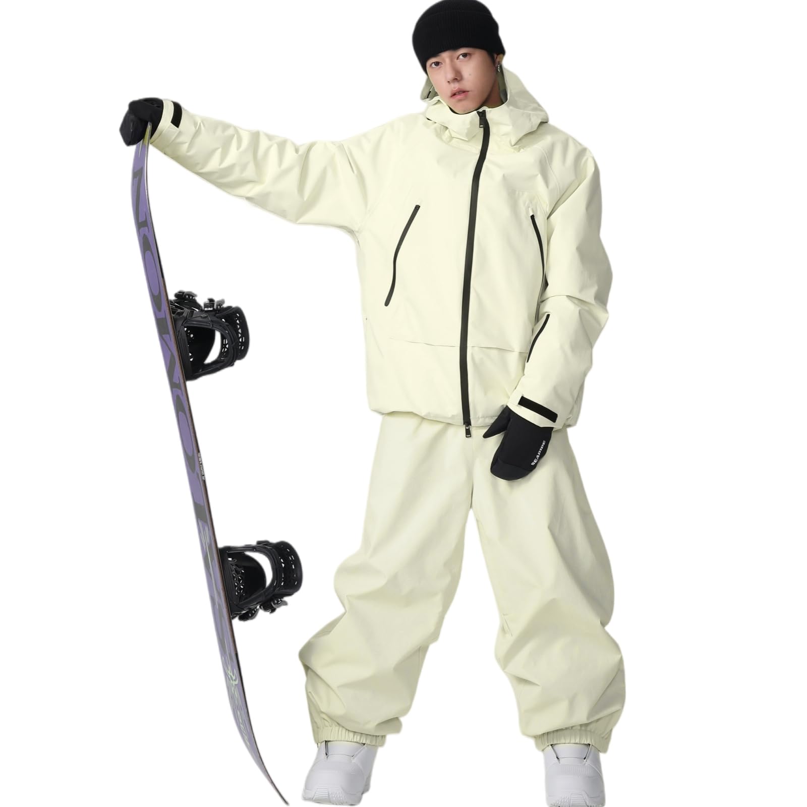 Set da sci e pantaloni da sci, da uomo, da donna, 2 pezzi, tuta da neve, colonna d'acqua, giacca da neve, traspirante, antivento, pantaloni da neve per sci, snowboard