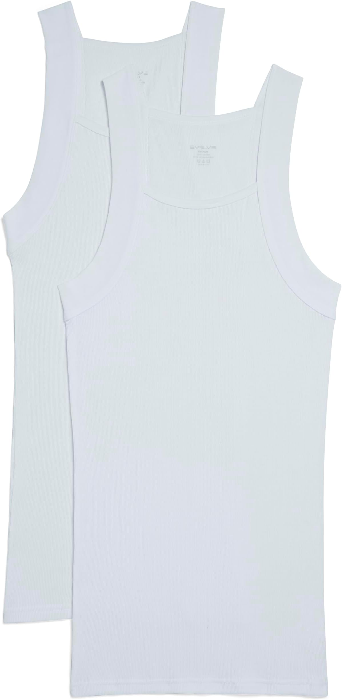 Mens Cotton Comfort Square Cut Tank Multi Pack
