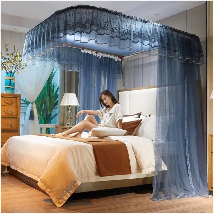 Mosquitera con dosel para evitar mosquitos en cama de 180 x 200