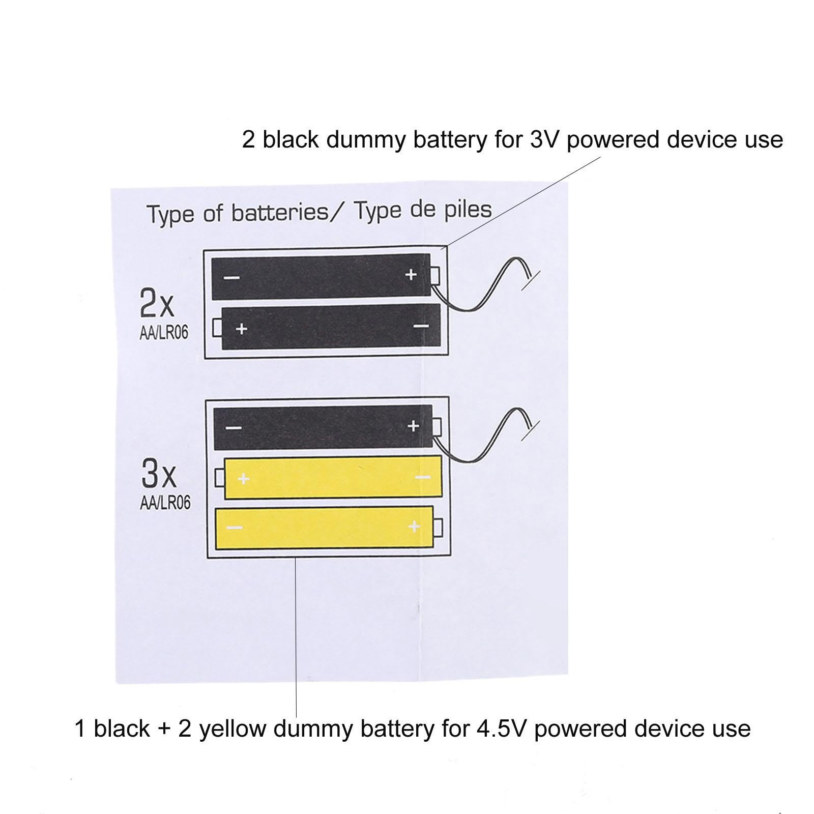 Éliminateur de Piles AA/AAA 4.5V et 3V, Accessoire de transformateur pour Bougies électroniques, Jouets et lumières électriques (AA 10in1)