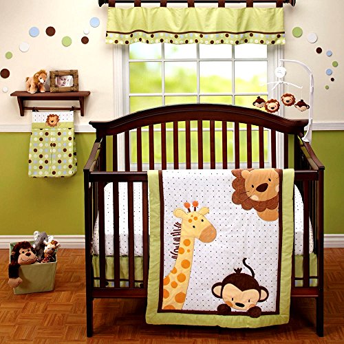NoJo Little Bedding 3 Piece Comforter Set, Jungle Pals