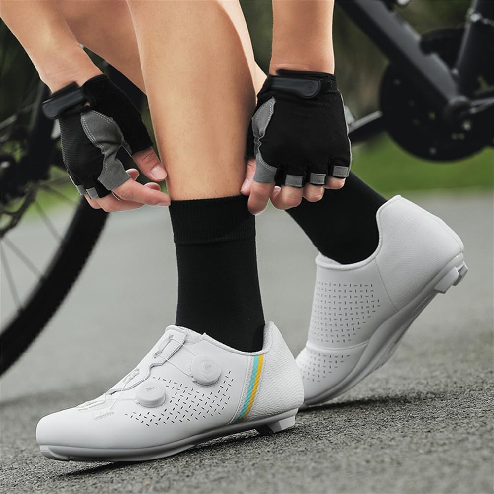JiuQing Buty rowerowe męskie i damskie buty szosowe kompatybilne z butami Peloton SPD z blokami Delta