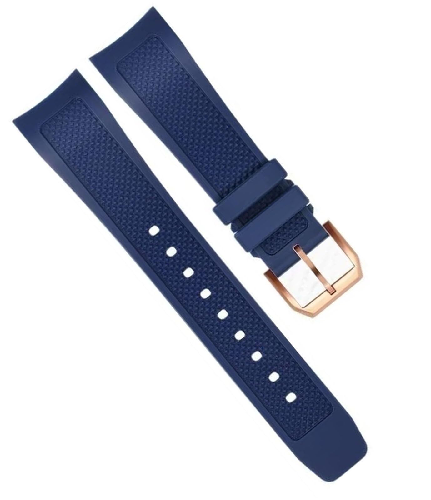 Bracelet caoutchouc incurvé 22mm avec boucle déployante - 8