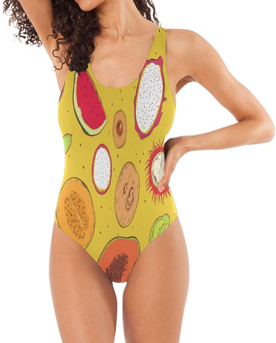birds papaya swimsuit