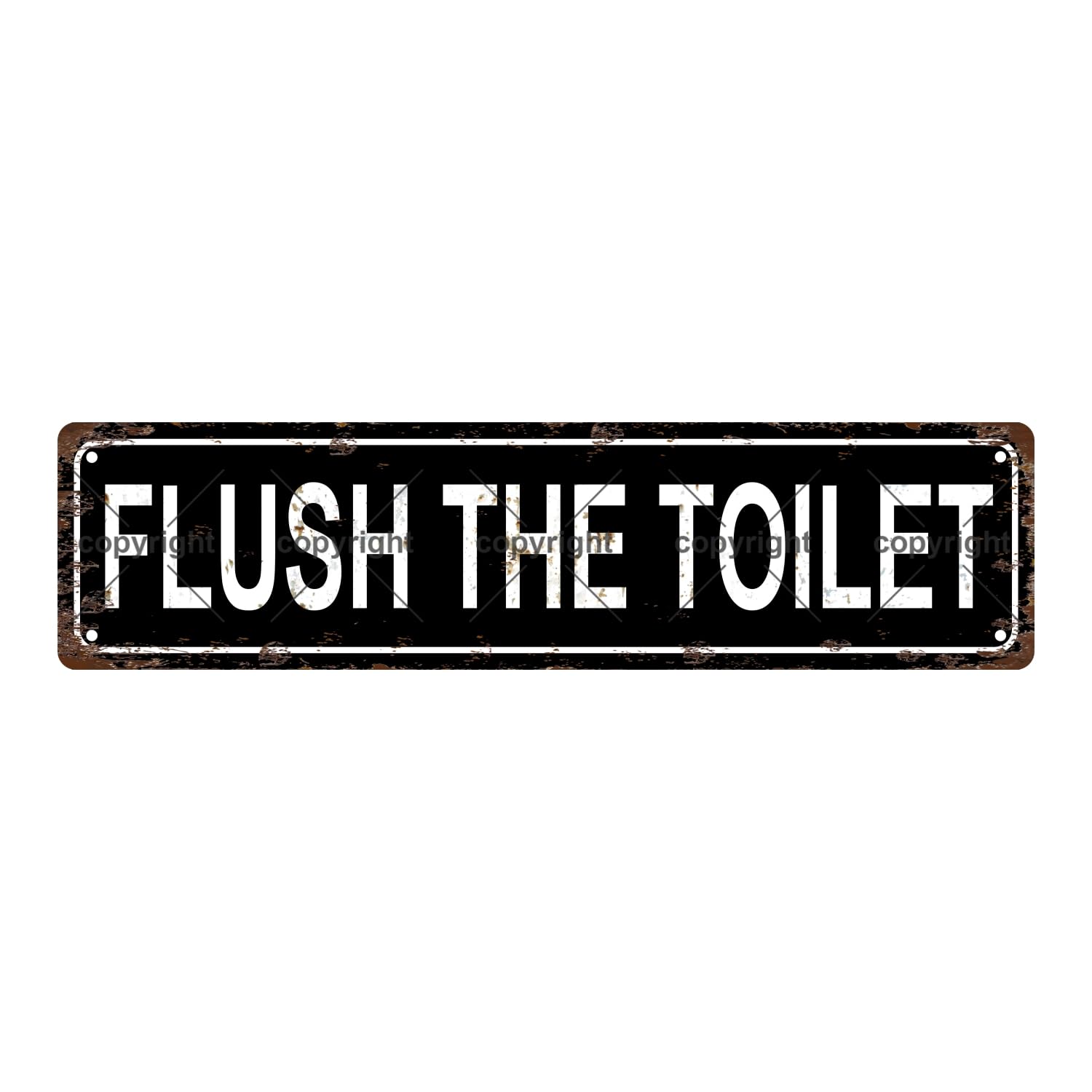 Flush The Toilet Warning Vintage Metal Tin Sign,Street Sign,Home Decor,Room Decor,Wall Decor,Bathroom Decor,Bar Decor,Cafe Decor,Garage Decor,4x16 Inch