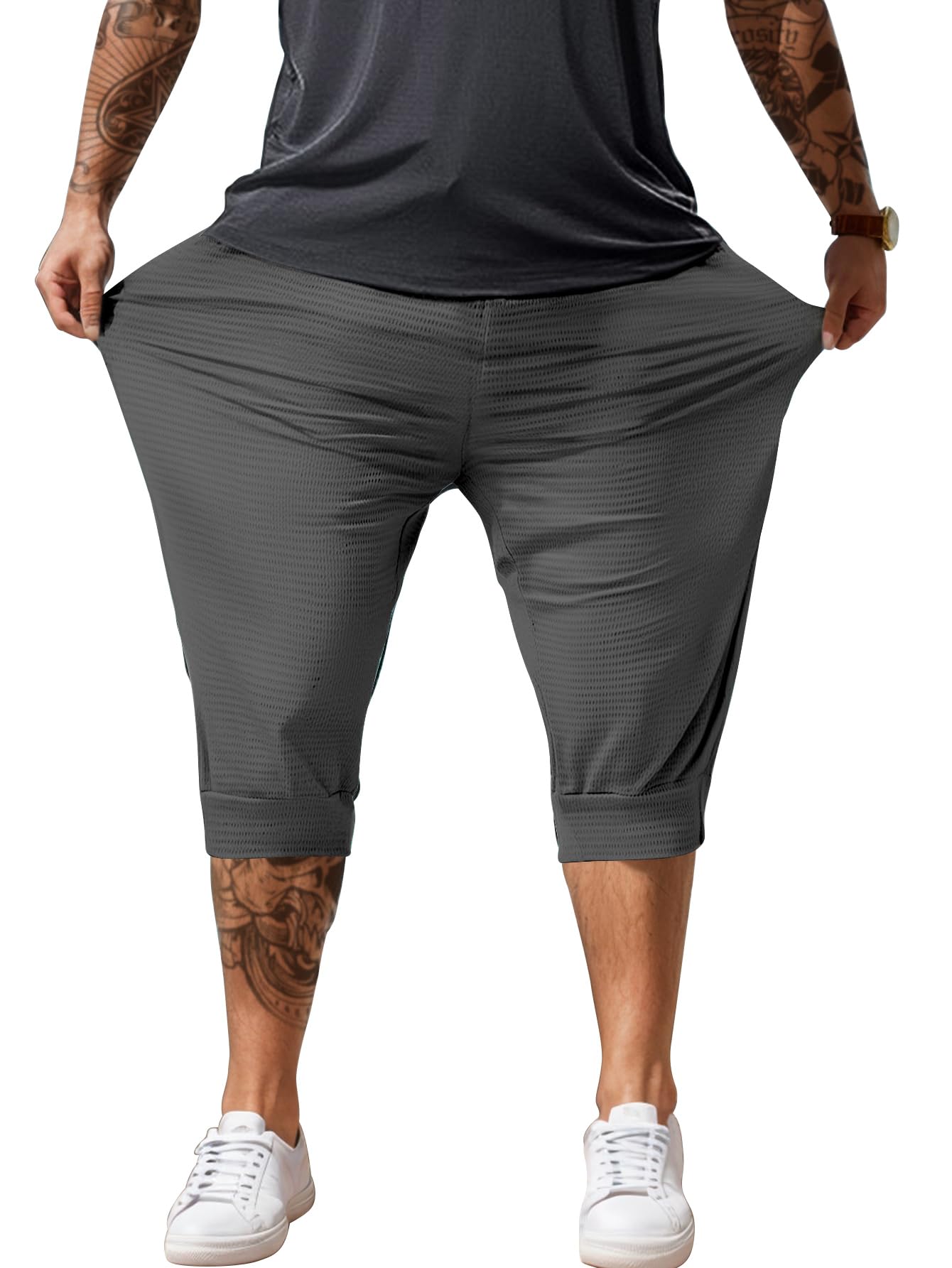 Men's Capri Pants 3/4 Long Jogger Sport Shorts