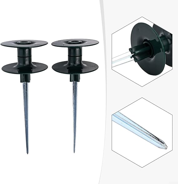 Garden Hose Roller Guide with Smooth Resin Wheel and Zinc Spike for Protecting Plants and Easy Watering Setup, 2pcs(2pcs)