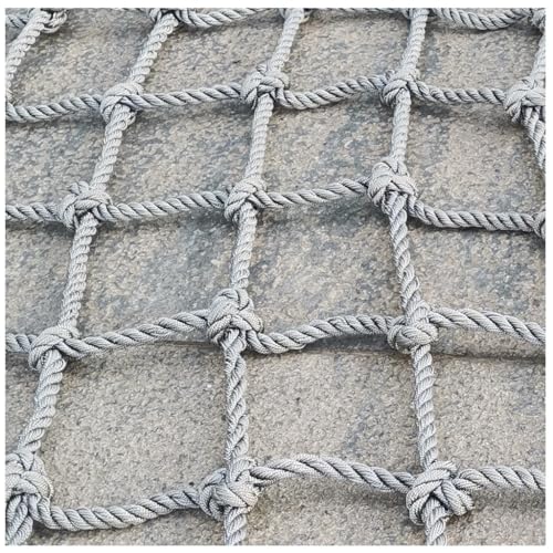 Rete da arrampicata in nylon resistente per bambini e adulti, rete a rete anti-usura per parchi giochi e attività all'aperto (2 x 6 m, 10 mm-12 cm)